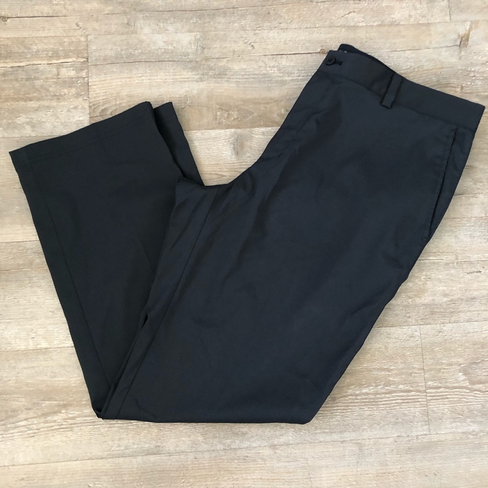 Nike Dri-Fit Flat Front Woven Golf Pant 906780-010 Black Men's Size 36x29